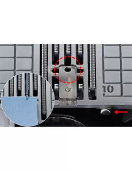 Convertible single hole needle plate of Juki HZL-DX7