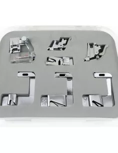 Set 7 Pezzi con Piedini Orlatori e Bordatore Regolabile