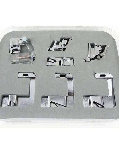 Kit Pies Dobladilladores y Tira de Bies regulable para Máquinas de Coser