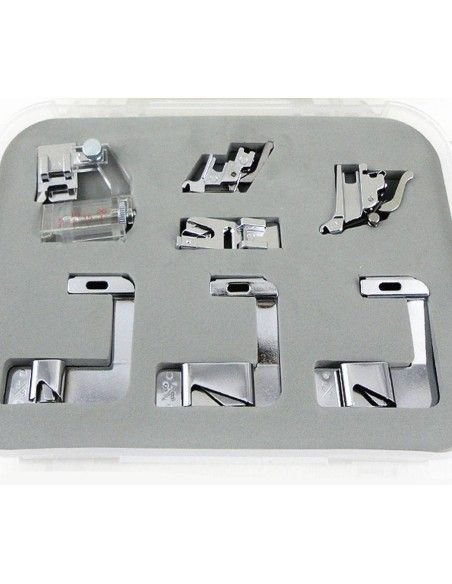 Roll Hem and Adjustable Bias Tape Binder Sewing Machines Feet Set
