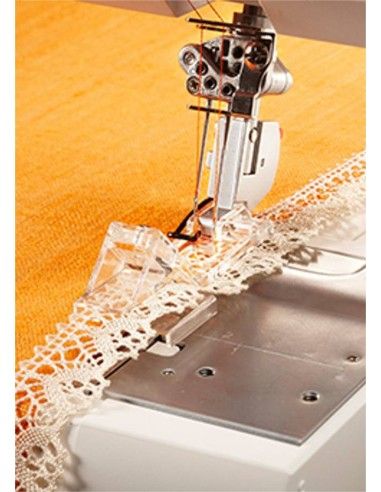 Piedino per pizzi con margine piatto per Macchine Punto Copertura Singer Pfaff Husqvarna