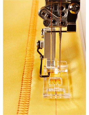 Piedino trasparente per Macchine Punto Copertura Singer Pfaff Husqvarna