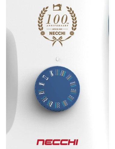 Il comodo selettore punti della macchina per cucire Necchi K432A in materiale soft-touch
