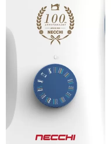 Il comodo selettore punti della macchina per cucire Necchi K432A in materiale soft-touch