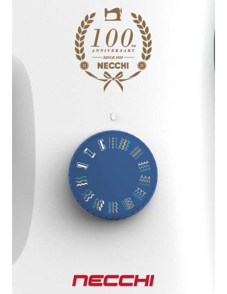 Il comodo selettore punti della macchina per cucire Necchi K432A in materiale soft-touch