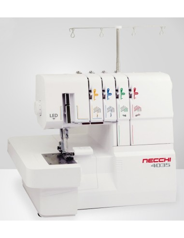 Overlock machine with free arm, differential and automatic tensions Necchi N4035