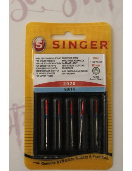 5 aghi per macchina da cucire originali Singer 90/14