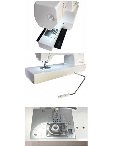 Necchi N986 Braccio Lungo, una máquina de coser especial con gancho giratorio, alzador de rodilla y brazo libre