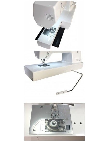 Necchi N986 Braccio Lungo, una macchina da cucire speciale con crochet rotativo, alzapiedino a ginocchiera e braccio libero