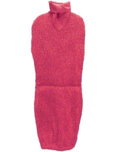 Robe bordeaux pour mannequin de couture réglable