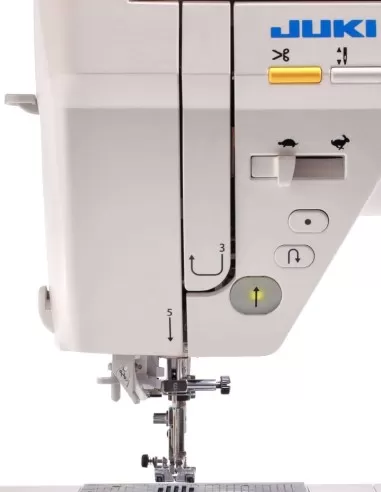 Jiki NX7 with advanced automatic needle threader allows you to thread the machine with one hand
