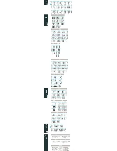Juki HZL-NX7 sewing machine stitch chart