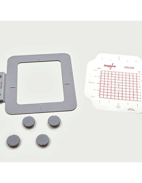 Il telaio piccolo in metallo 100x100 è indispensabile per ricami in punti difficili con la tua Pfaff Creative