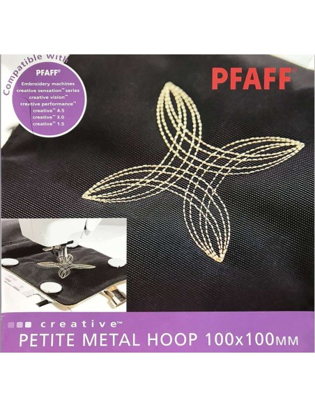 Pfaff Creative Petite Metal Hoop 100x100 per ricamare con la tua Pfaff anche capi pronti