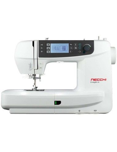 Tensione filo automatica, infila ago, alzata piedino extra e rasa-filo sono alcune funzioni della Necchi Logica NCH01AX