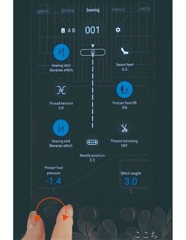 Facili regolazioni con la Juki UX8