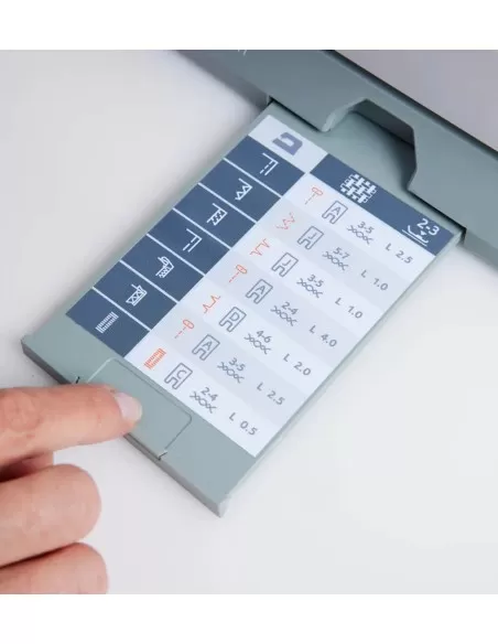 La Guida al cucito a scomparsa è di serie sulla linea Onyx