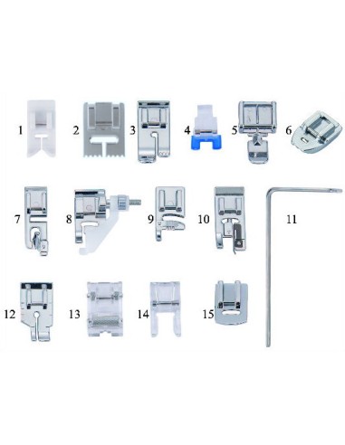 15 Pieces Sewing Machines Deluxe Feet Set Singer - 1