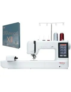 Bundle Ricamatrice Necchi C1200 con software per ricamo avanzato Drawings Creative XII