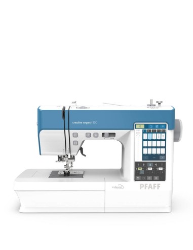 Pfaff Creative Expect 350 est une machine à coudre avancée avec un grand espace de travail, 250 points et WIFI