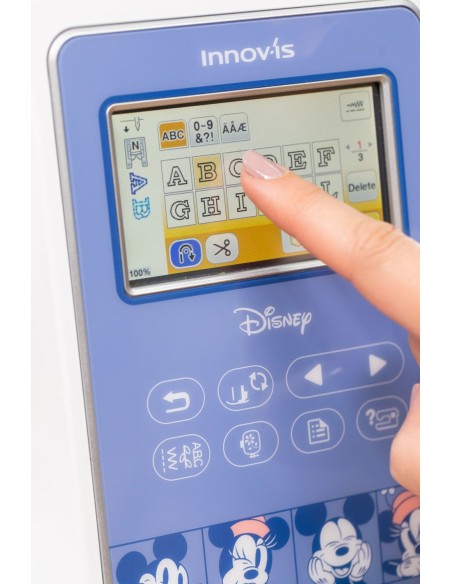 The Innov-is M380D's large 3.7" colour touchscreen makes it easy to personalise stitches and embroidery designs.