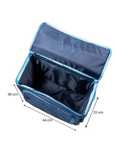 Trolley Prym per macchina da cucire in tessuto denim esterno e imbottitura idrorepellente all'interno