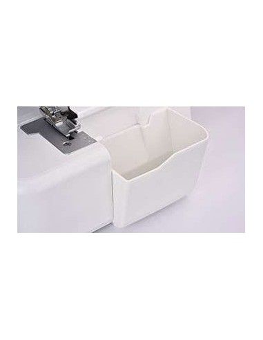 The practical waste tray of the Necchi Creator C12 overlocker is standard