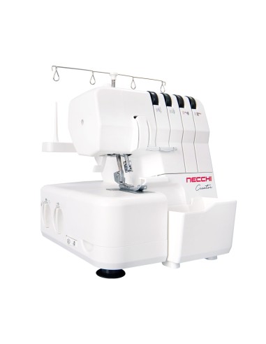 The main controls of the Necchi C12 overlocker are external and easy to use