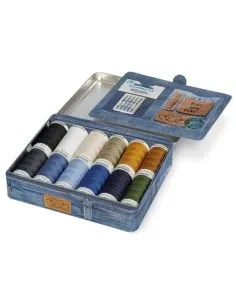 Gutermann Denim-Box with Threads, Labels and Needles for Jeans 2