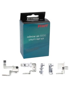 Kit per Pfaff Admire Air 5000 con 5 accessori extra corredo per semplificare il cucito di tutti i giorni.