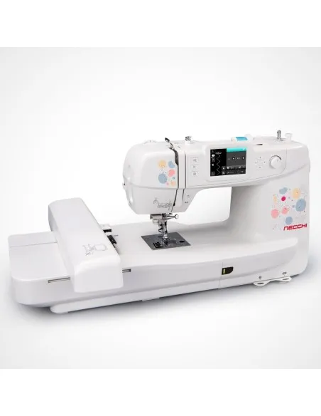 Machine à broder Wi-Fi Necchi NE210 avec 100 motifs de broderie et 2 cadres inclus