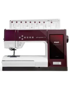 Pfaff Quilt Expression 725 lo más alto de su gama con funciones avanzadas como guía láser y mucho más.