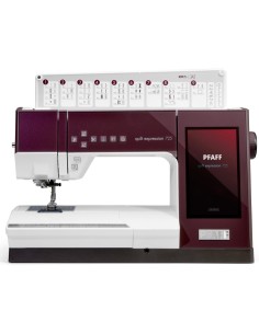 Pfaff Quilt Expression 725 haut de gamme avec des fonctionnalités avancées comme le guide laser et bien plus encore.