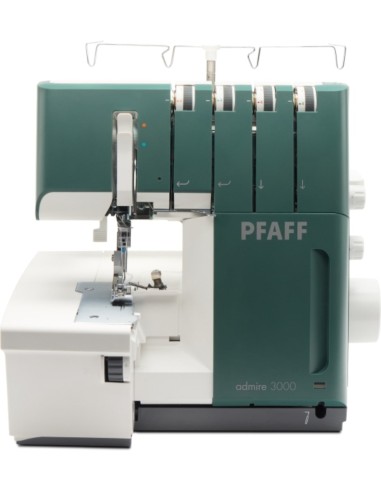 The Pfaff Admire 3000 ovelocker stands for precise and fast finishing with the DC motor up to 1500 stitches/minute.