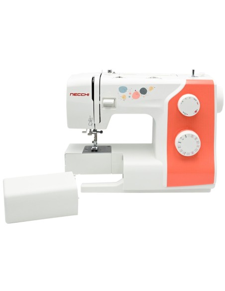 Máquina de coser Necchi Sweet K75N con enhebrador de aguja, brazo libre y ojal automático.