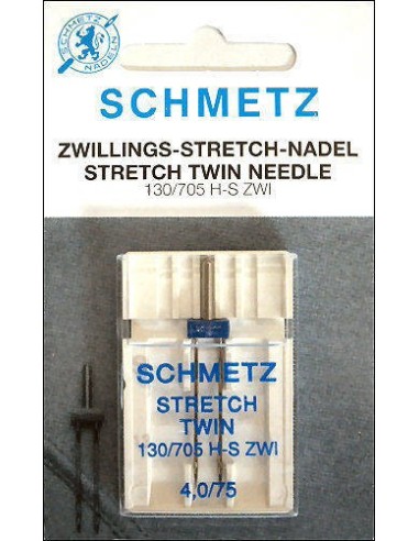 Schmetz Sistema di aghi gemelli da jeans 130-705 H-J ZWI larghezza 4 mm spessore 4,0/100