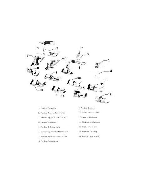 15 Pieces Sewing Machines Universal Feet Set