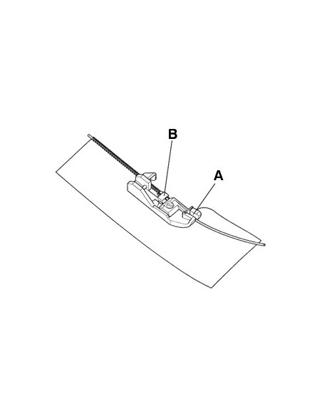 Piedino per orlo arrotolato con filo per taglia e cuci Singer Pfaff Husqvarna