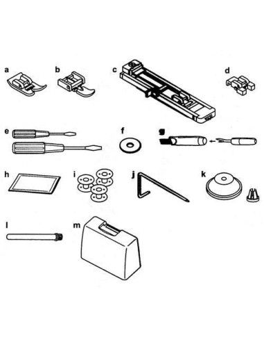 Accessori di corredo e Valigia rigida anti-urto della Macchina da Cucire Juki HZL-353Z