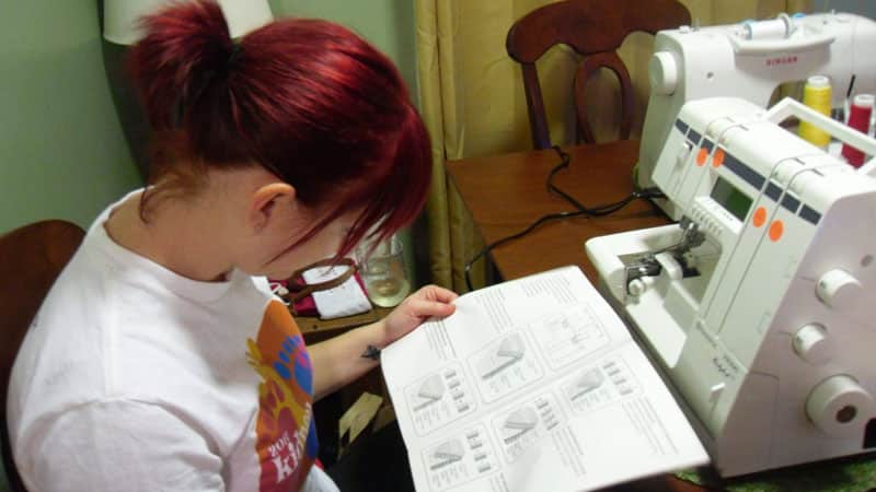 Jo figuring out serger 1