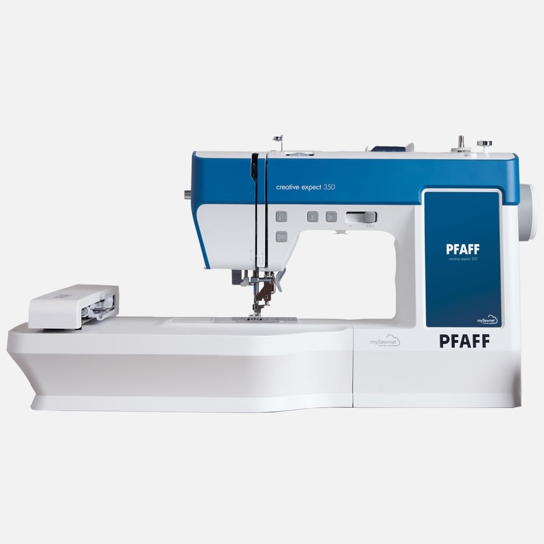 La PFAFF Creative Expression 350 es una máquina combinada de costura y bordado con conectividad Wi-Fi. La PFAFF Creative Expression 350 es una máquina combinada de costura y bordado con conectividad Wi-Fi.